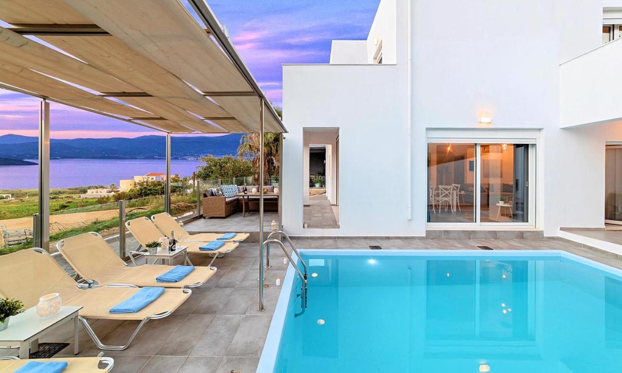 Cretan Sunset Villa Heated Pool Δράμια Εξωτερικό φωτογραφία