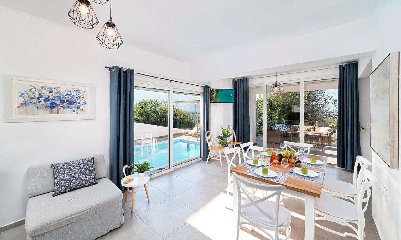 Cretan Sunset Villa Heated Pool Δράμια Εξωτερικό φωτογραφία