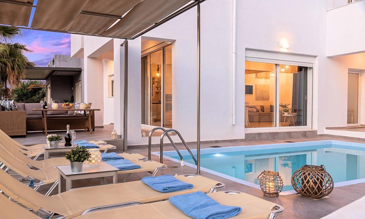 Cretan Sunset Villa Heated Pool Δράμια Εξωτερικό φωτογραφία